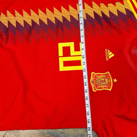 Adidas Marco Asensio Spain Home Jersey #20 2017 BQ4701 Large ClimaLite - Picture 7 of 9